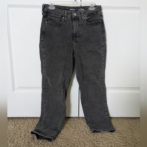 High Waisted Straight Ankle Jeans
